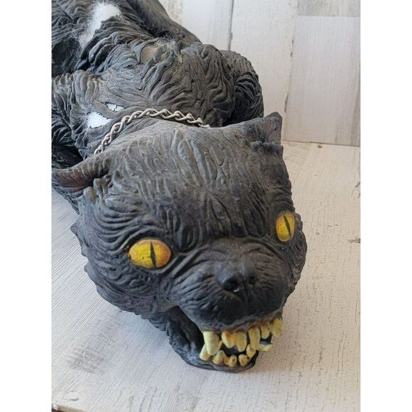 Vintage AS IS rubber attack black cat large Halloween pop decor - Picture 3 of 16